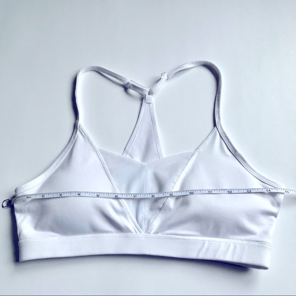 NEW AUTHENTIC AMERICAN HERITAGE Sports Bra Racerback Straps Medium White NWOT - Picture 9 of 15